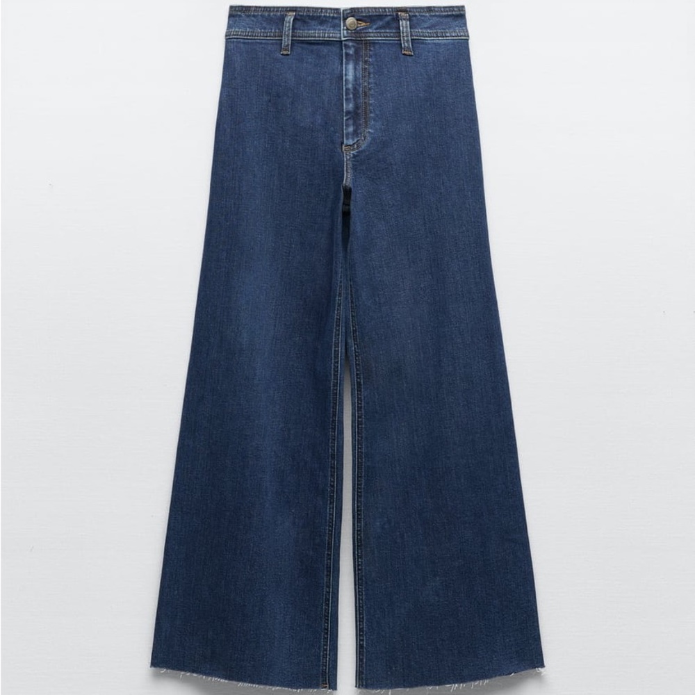 Zara Marine Straight Jean Size 0 (25) in Dark Blue